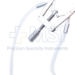 Lieberman Aspirating Adult K-Wire Speculum, Adjustable Mechanism, Kratz-Style Open Wire Blades, Angled Downward Towards Towards The Temple, Blade Length 15mm, Spread 31mm, Overall Length 3" (76mm), Includes Silicone Tubing Cannula, (Length Of 1-7/8" 38mm) - 11-2-6282