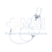 Lieberman Aspirating Adult K-Wire Speculum, Adjustable Mechanism, Kratz-Style Open Wire Blades, Angled Downward Towards Towards The Temple, Blade Length 15mm, Spread 31mm, Overall Length 3" (76mm), Includes Silicone Tubing Cannula, (Length Of 1-7/8" 38mm) - 11-2-6282