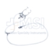 Lieberman Aspirating Nasal Speculum, Adult, Adjustable Mechanism, Kratz-Style Open Wire Blades, Angled Upward For The Bridge The Nose, Blade Length 15mm, Spread 31mm, Overall Length 3" (76mm), Includes Silicone Tubing Cannula (Length 1-7/8" 38mm) - 11-2-6282-N