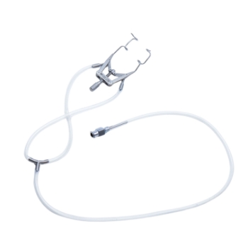 Lieberman Aspirating Nasal Speculum, Adult, Adjustable Mechanism, Kratz-Style Open Wire Blades, Angled Upward For The Bridge The Nose, Blade Length 15mm, Spread 31mm, Overall Length 3" (76mm), Includes Silicone Tubing Cannula (Length 1-7/8" 38mm) K1-5171,K1-5171