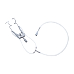 Lieberman Aspirating Adult Wire Speculum, Open Wire, Round Blades, Angled Slightly Upward, Blade Length 16mm, Spread 45mm, Overall Length 3-3/8" (85mm), Includes Tubing Cannula (Length 1-1/8" (29mm)) 