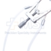 Lieberman Aspirating Child K-Wire Speculum, Adjustable Mechanism, Kratz-Style Open Wire Blades, Angled Downward Towards The Temple, Blade Length 11mm, Spread 31mm, Overall Length 2-1/4" (57mm), Includes Silicone Tubing Cannula (Length 1-7/8" 38mm) - 11-2-6282-C