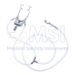 Lieberman Aspirating Child K-Wire Speculum, Adjustable Mechanism, Kratz-Style Open Wire Blades, Angled Downward Towards The Temple, Blade Length 11mm, Spread 31mm, Overall Length 2-1/4" (57mm), Includes Silicone Tubing Cannula (Length 1-7/8" 38mm) - 11-2-6282-C