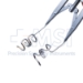 Lieberman-Brown Triple Post Eye Speculum, Small Double Wire Blades, Total Blade Width 16mm, 1mm Top Center Wire Blade, Adjustable Mechanism, Angled Down Towards Temple, Overall Length 3" (79mm) - 11-2-6785