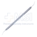 Lieberman Microfinger / Spatula, Double Ended, Right (For Use In Right Hand), Longitudinal Grooved Handle, 10mm Tips To Bends, Overall Length 5-1/4" (130mm) - 11-4-3473