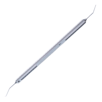Lieberman Microfinger / Spatula, Double Ended, Right (For Use In Right Hand), Longitudinal Grooved Handle, 10mm Tips To Bends, Overall Length 5-1/4" (130mm) 574836,11/4/3473,K3-2362