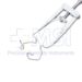 Lieberman Nasal V-Wire Speculum, Adult, Adjustable Mechanism, V-Shaped Style Open Wire Blades Angled Upward For Nose Bridge, Blade Length 14mm, Overall Length 3" (76mm) - 11-2-6796