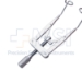 Lieberman Speculum, Angled 45 Degrees, Open 17mm Blades, Adjustable Wire, Adjustable Lid Tension, Thumb Screw Control, Spread 37mm, Overall Length 3-1/8" (81mm) - 5-5176-A