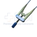 Lieberman Temporal Speculum, Open Wire 17mm Blades, Adjustable Wire, Adjustable Lid Tension, Thumb Screw Control, Angled 45 Degrees - 5-5176-T