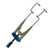 Lieberman Temporal Speculum, Open Wire 17mm Blades, Adjustable Wire, Adjustable Lid Tension, Thumb Screw Control, Angled 45 Degrees 