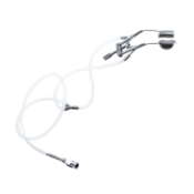 Lindstrom Adjustable Lid Speculum, Angled 45 Degrees, 17mm Curved Solid Blades, Aspiration Ports E4119