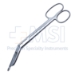 Lister Bandage Scissors, Angled, Probe Tip, Two Tone Finish, One Large Ring Handle, Overall Length 8" (200mm) - 19-13682