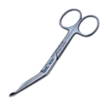 Lister Bandage Scissors, Angled, Probe Tip, Overall Length 4-1/2" (114mm) 