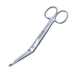 Lister Bandage Scissors, Angled, Probe Tip, Overall Length 5-1/2" (140mm) 