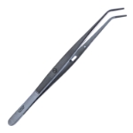 London-College Forceps, Grooved Serrated Tips, With Lock, Overall Length 6" (152mm) 