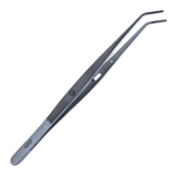 London-College Forceps, Grooved Serrated Tips, With Lock, Overall Length 6" (152mm) 