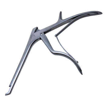 Love Kerrison Laminectomy Rongeur, Straight Shaft, 5mm Bite, 40 Degrees Angled Forward Upbite, Regular Footplate, Large Handle, Working Length 6" (152mm) 