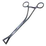 Lovelace Lung Forceps, Angled Shanks, Wide Triangular Jaws, 28mm Wide, Overall Length 8" (203mm) 