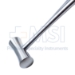 Lucae Stainless Steel Mallet, Hour Glass Shaped Head, 6.8oz, Diameter 0.738" (18.7mm), Overall Length 7-1/2" (190mm) - M09400