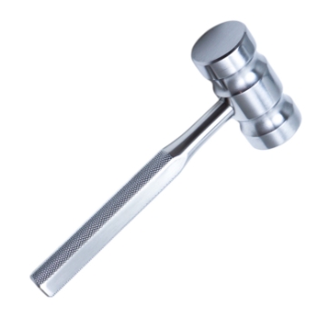 Orthopedic Stainless Steel Mallet, Cylinder Shaped Grooved Head, 1lb 14.2oz, Diameter 38mm, Overall Length 7-5/8" (193mm) 