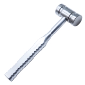 Stainless Steel Mallet, Medium, Cylinder Shaped Head, 2lb 1.8oz, Diameter 1.361" (34.5mm), Overall Length 11" (277mm) 