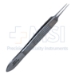 MacGregor Conjunctiva Forceps, Straight Shafts, 5mm Tying Platform, 1mm Crisscross Serrated Tips, Standard Serrated Handle, Polished Finish, Overall Length 4-1/4" (108mm) - 5-2846
