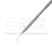 MacKool Phaco Chopper / Cylindrical Spatula, Double Ended, Micro 0.38mm Ball Shaped Blunt Tip, Interior Cutting Edge, Angled 10mm Bend to Tip, Cylindrical Spatula, 0.4mm Blade, Angled/Semi-Vaulted 11mm Bend to Tip, Standard Round Handle, Overall Length 5.4" (138mm) - H2005