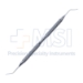 MacKool Phaco Chopper / Cylindrical Spatula, Double Ended, Micro 0.38mm Ball Shaped Blunt Tip, Interior Cutting Edge, Angled 10mm Bend to Tip, Cylindrical Spatula, 0.4mm Blade, Angled/Semi-Vaulted 11mm Bend to Tip, Standard Round Handle, Overall Length 5.4" (138mm) - H2005