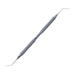 MacKool Phaco Chopper / Cylindrical Spatula, Double Ended, Micro 0.38mm Ball Shaped Blunt Tip, Interior Cutting Edge, Angled 10mm Bend to Tip, Cylindrical Spatula, 0.4mm Blade, Angled/Semi-Vaulted 11mm Bend to Tip, Standard Round Handle, Overall Length 5.4" (138mm) 