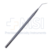 Maltzman-Fenzel Lens Manipulating Hook, Angled, " V " Shaped Tip, 0.15mm, Overall Length 4-1/2" (114mm) 1733020,11/4/6644,K3-5533