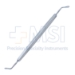 Martinez Corneal Dissector Knife, Double Ended, 3mm x 11mm Angled Sharp Blades, Flat Handle, Polished Finish, Overall Length 5" (127mm) - 5-4112