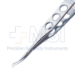 Maumenee Corneal Forceps, Colibri Style, Very Delicate, 0.12mm, 1 x 2 Teeth Set At 90 Degrees, Without Tying Platforms, Cross Action Squeeze Spring Three Hole Handle, Overall Length 4-1/8" (105mm) - 11-6-4111