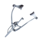 Maumenee-Park Speculum, Solid 14mm Blades, Dull Finish, 36mm Spread, Canthus Bar, Adjustable Blade Locking Screws On Outside Branches, Overall Length 3-1/8" (80mm) 1175472,May-18,K1-5800,E4007