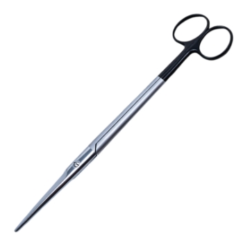 Mayo-Harrington Scissors, Super Cut, Straight,  Blunt Tips, Black Ring Handles, Overall Length 6-3/4" (171mm) 