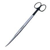 Mayo-Harrington Scissors, Super Cut, Curved, Blunt Tips, Black Ring Handles, Overall Length 9" (230mm) 