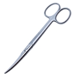 Mayo Scissors, Curved, Beveled Blades, Two Tone Finish, Overall Length 5-1/2" (140mm) 