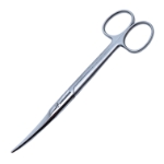 Mayo Scissors, Curved, Beveled Blades, Overall Length 6-1/8" (155mm) 