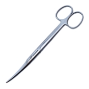 Mayo Scissors, Curved, Beveled Blades, Overall Length 6-1/8" (155mm) 