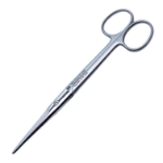Mayo Scissors, Straight, Beveled Blades, Overall Length 6-1/8" (155mm) 