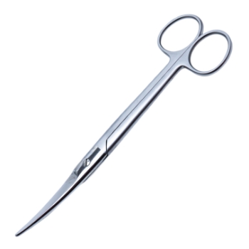 Mayo Scissors, Curved, Beveled Blades, Two Tone Finish, Overall Length 6-3/4" (170mm) 