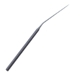 McGee Straight Pick, Shaft Angled 20 Degrees, Straight Tip, Round Knurled Handle, Ebony Finish, Overall Length 6" (154mm) 