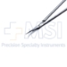 McGuire Corneal Scissors, Left, Curved, Angled Blades, Ring Handle, Polished Finish, Overall Length 4 1/8" (104.5mm) - 29-2607MX