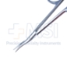 McGuire Corneal Scissors, Right, Curved, Angled Blades, Ring Handle, Polished Finish, Overall Length 4-1/8" (104.5mm) - 29-2605MX