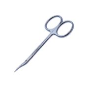 McGuire Corneal Scissors, Right, Curved, Angled Blades, Ring Handle, Polished Finish, Overall Length 4-1/8" (104.5mm) 