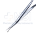 McGuire Corneal Scissors, Angled Curved Blades, Right Orientation, 21mm Mid-Screw To Tip, Ring Handle, Polished Finish, Overall Length 4-1/8" (104mm) - 5-4617