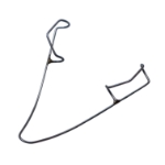 McIntyre Closed Wire Eye Speculum, V Shaped Blades, Blade Length 14mm, Spread 28mm, Overall Length 1-3/4" (45mm) 1563911,11/2/6181,K1-5070