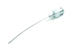McIntyre Lacrimal Cannula, 23ga, Curved, Polished Finish, Blunt Tip, Side Port, Working Length 1-3/4" (46mm) E4395 9,1433E,E4395 9