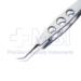 McPherson Tying Forceps, Angled, 5mm Tying Platforms, Three Hole Handle, Overall Length 4-1/8" (105mm) - 11-6-6121