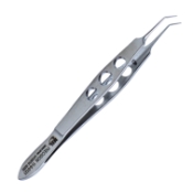 McPherson Tying Forceps, Angled, 5mm Tying Platforms, Three Hole Handle, Overall Length 4-1/8" (105mm) 