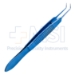 McPherson Tying Forceps, Titanium, Angled, 4mm Tying Platform, Serrated Handle, Dull Finish, Overall Length 3-1/4" (82mm) - 5-2926-AT